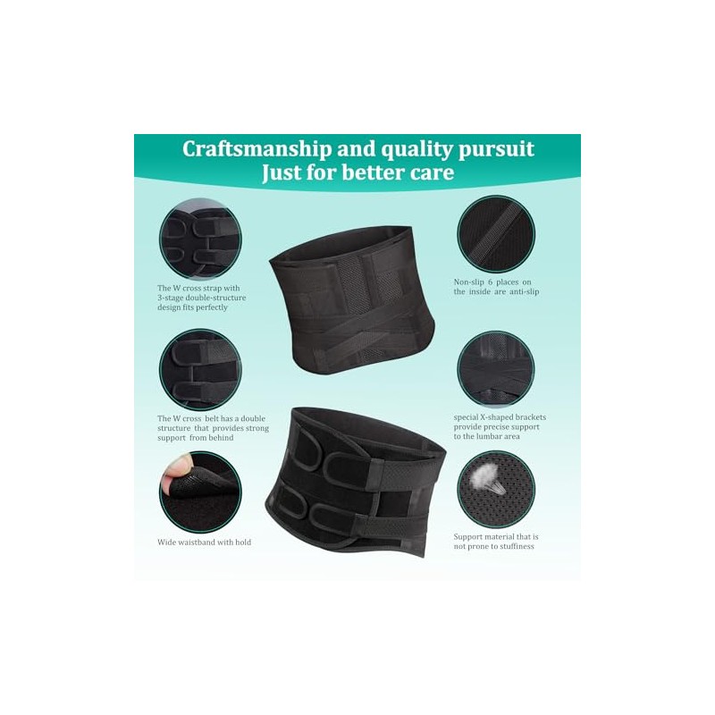 Back Brace for Men Lower Back Pain with 3D Lumbar