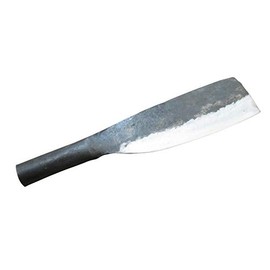 Crude - Chinese 8 Inch Carbon Steel Meat Chopping Cleaver, Steel Handle, Narrow