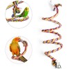 2 Pack 1/2-Inch by 63-Inch Rope Bungee Bird Toy Parrot