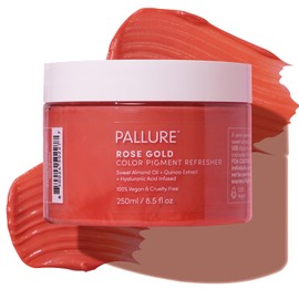 Pallure Color Pigment Refresher Mask, Semi Permanent Hair Color Depositing Conditioner, 8.5 Oz Rose Gold