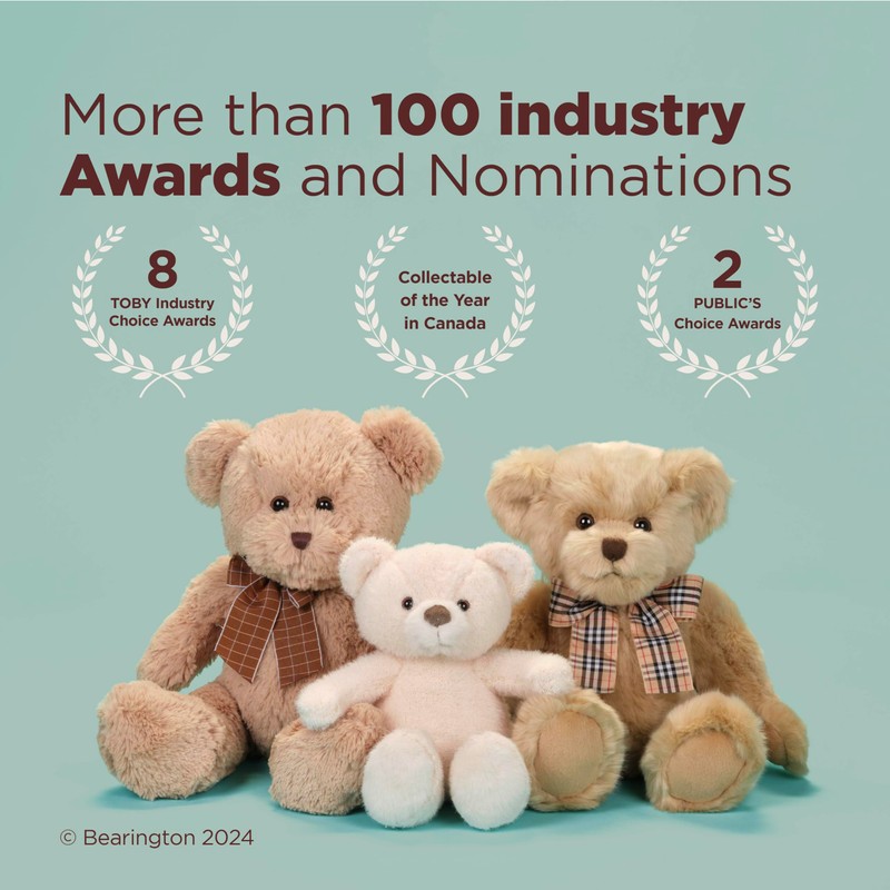 Bearington Baby Gus The Brown Teddy Bear Plush, 13 Inch