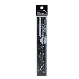 Kutsuwa PM514BK Puma Aluminum Ruler Black