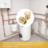 sourcing map 2Pcs Brass Hex Head Plug Compression Cap Fitting