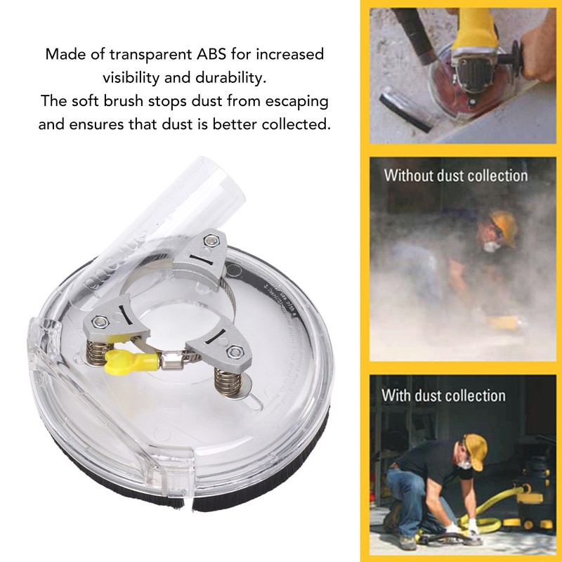 Dust Shroud Kit Transparent ABS Dry Grinding Dust Cover for