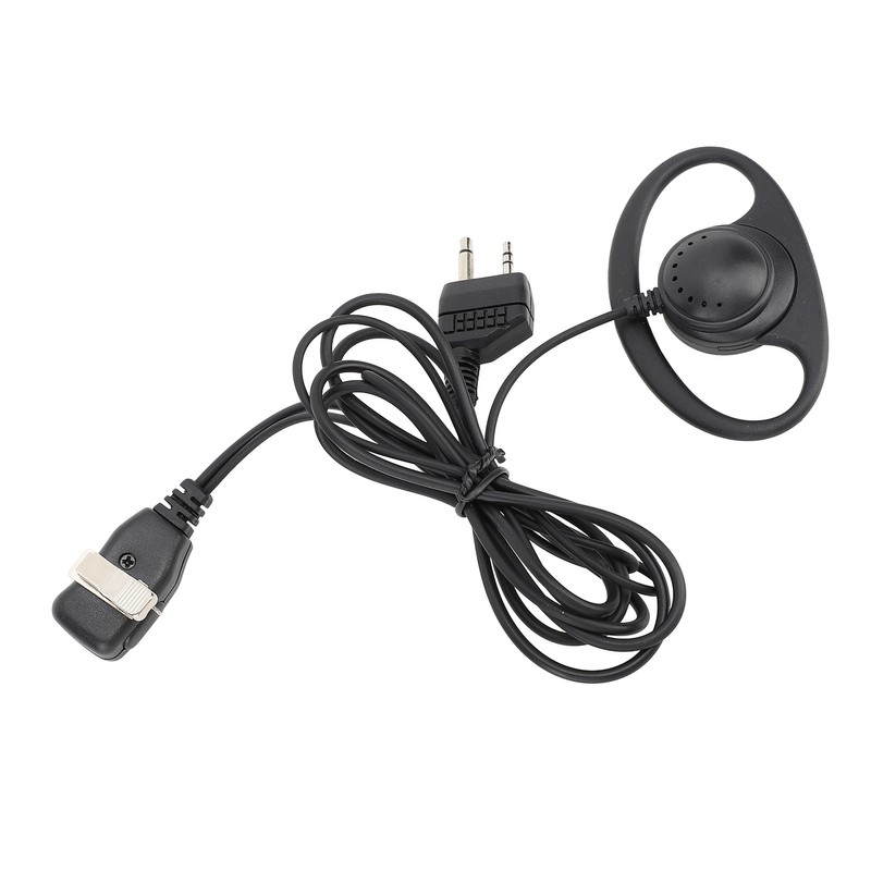 2 Way Radio Earpiece 2 Pin Plug D Shape Security