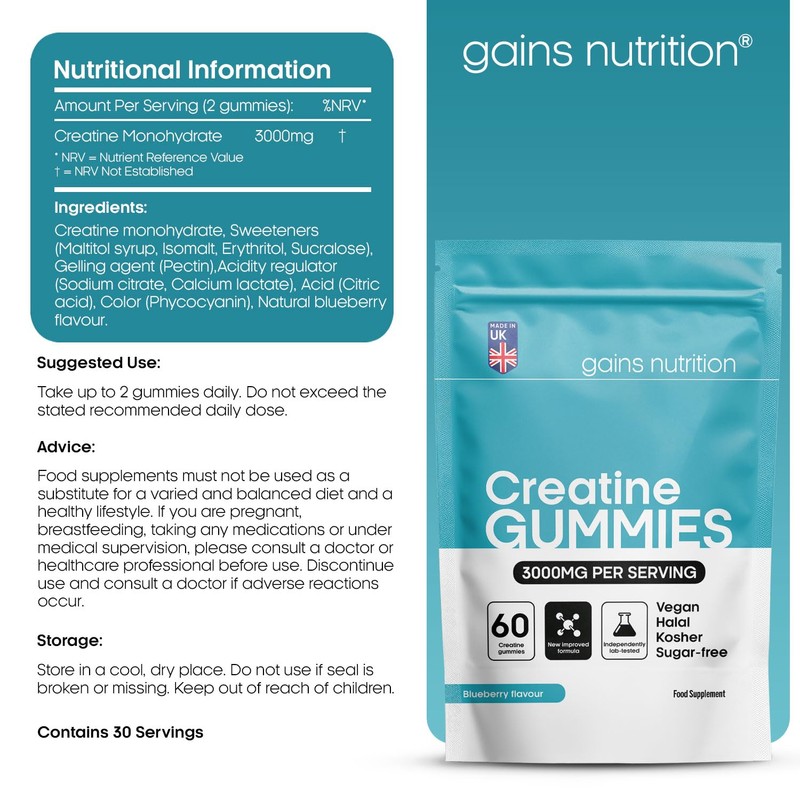 GN Creatine Gummies | 60 Chewable Creatine Gummies for Men