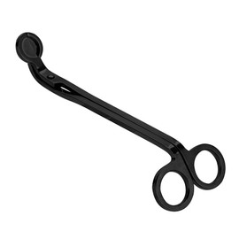 1 Unids Vela Recortadora de Mecha Recubrimiento de Moda Vela de Acero Inoxidable Clip de Corazón Herramienta de Tijeras de Recorte de Mecha(Negro)