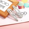 2Pcs Rhinestone Hair Clips Metal Snap Hairpins Bling Crystal Hair