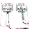 SMT- CHROME BILLET MIRRORS LED BLINKERS TURN SIGNALS MALTESE CROSS