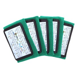 5-Pack Football Play Wristbands - Youth Quarterback Gear - Wristband Playbook - Softball Wristbands for Signs - Soccer, Baseball & Catchers Wristband (Green)