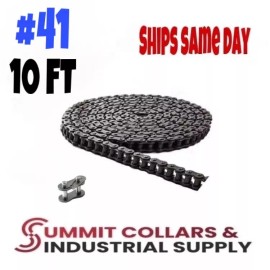 SUMMIT COLLARS #41 Roller Chain x 10 feet + Free Connecting Link -Great Quality!