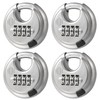 HOX Combination Lock, 4 Digit Disc Padlock with 3/8 Inch