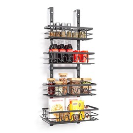 dainslef Over The Door Pantry Organizer Pantry Organization and Storage Easy to Install Spice Rack Shelves for Pantry Kitchen Bathroom and Cabinet Door
