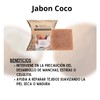jabon artesanal de coco, paquete 3 piezas