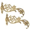 Needzo Ornate Brass Wall Hooks, Catholic Chuch Decor Mount for