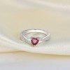 YL 925 Sterling Silver Engagement Ring Heart Cut 5MM Created