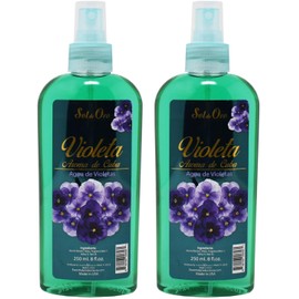 Sol de Oro Violeta Aroma de Cuba Agua de Violetas - Violet Water Spray Fragrance of Cuba 8oz 2 Pack