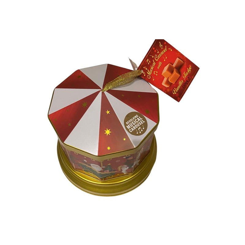Enchanting Melodies and Sweet Delights: Musical Carousel Tin with Vanilla