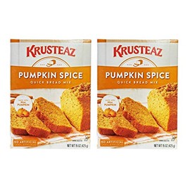 Krusteaz Baking Mix, Pumpkin Spice Quick Bread Mix, Made with Real Pumpkin & No Artificial Flavors, 15 Ounce Box (Pack of 2)
