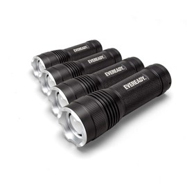 EVEREADY LED Flashlights (4-Pack) S300 PRO, IPX4 Water Resistant Tactical Flashlight, Bright EDC Torches for Camping, Outdoors, Power Outage Emergencies