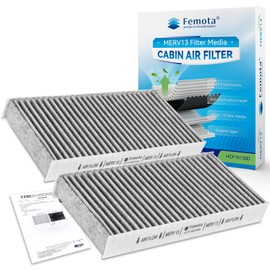 Femota Tested MERV 13 Cabin Air Filter with Activated Carbon, CF10135（CP135）Repalce for Honda Civic (2001-2005), CRV(2002-2006), Element (2003-2011), Acura RSX（2002-2006, EL (1997-2005)