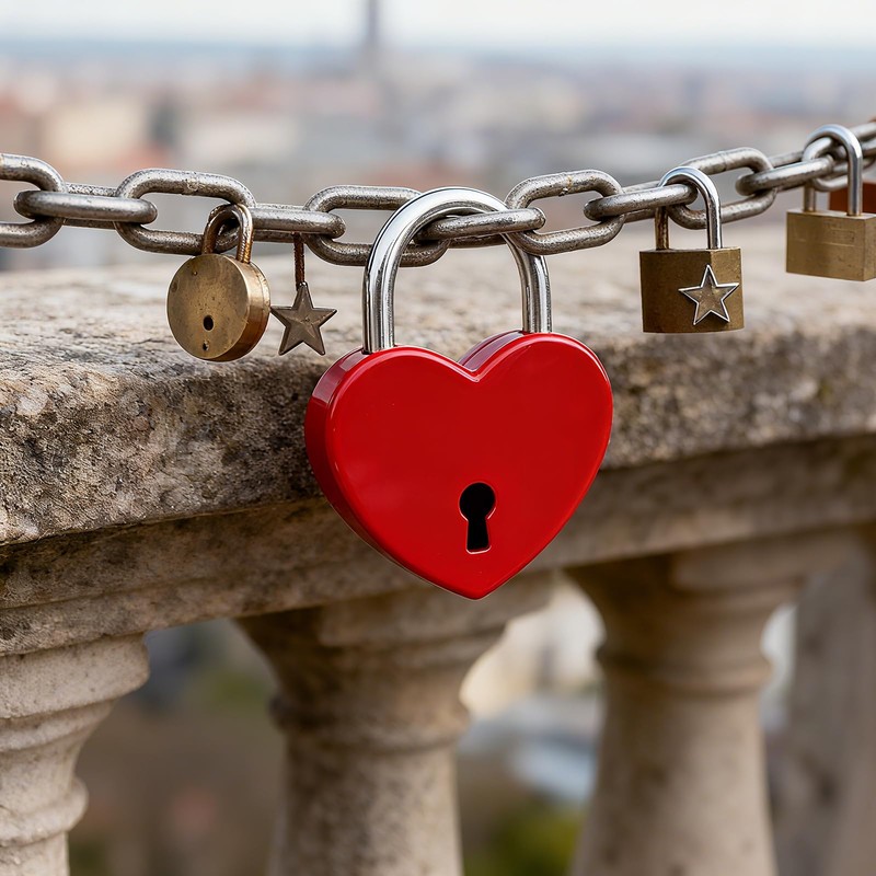 4Pcs Multicolor Mini Heart Locks,Heart Shaped Lock Love Locks Cute