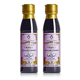 Giuseppe Giusti Fig Balsamic Glaze Reduction of Balsamic Vinegar of Modena IGP - Natural Fig Flavored Balsamic Vinegar Glaze Made with Grape Must and Figs, Imported from Italy, 5.07 fl oz - Pack of 2
