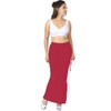 dermawear Women's Blended Fabric Saree Shapewear (Red; Medium)