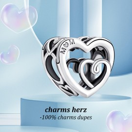 Purhole Dupes Moments Charm Pendant Silver 925 Bracelet Charms, Sterling Silver