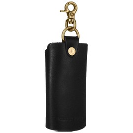 Berkut Tochigi Leather, Luxury Jeans, Genuine Leather, Smart Key Case, 3 Layers, Canabira KYY Zipper, Made in Japan, Black