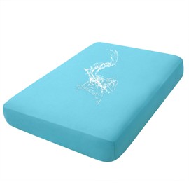 hyha Waterproof Couch Cushion Covers, Replacement Chair/Sofa Cushion Covers, Stretch Sofa Seat Cushion Slipcovers, Soft Flexibility Couch Covers for Pets with Elastic Bottom (Medium, Peacock Blue)