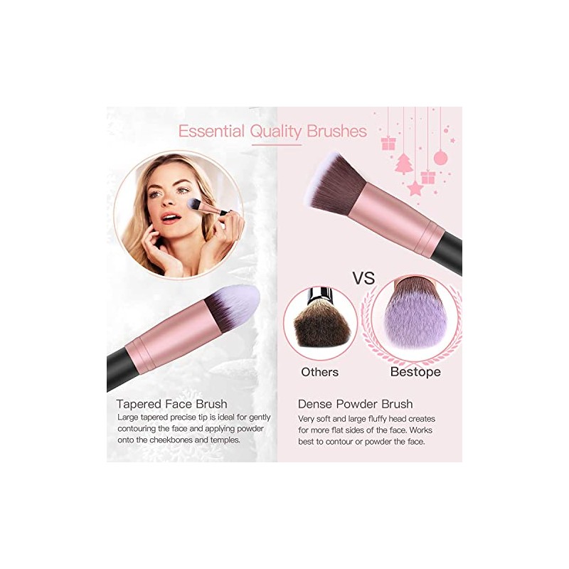 BESTOPE PRO - Brochas de maquillaje Juego de 16 brochas