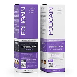 FOLIGAIN pack Shampoo con 2% Trioxidil mas acondicionador con 2% trioxidil para mujeres