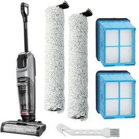 Vacuum Brush Crosswave OmniForce and Replacement Vacuum Filters, Compatible with BISSELL CrossWave OmniForce 3882, 3883, 3967F, 3970F Vacuum Cleaner, 2PC Brush Rollers & Filters + 1PC Cleaning Tool