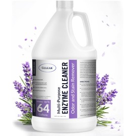 Multi-Purpose Probiotic Enzyme Cleaner, Made in USA - Pet Stain and Odor Remover - Concentrated - Professional & Home Strength Drains, Floors, Bathrooms, Toilets Trash Can, (1 gallon, Lavender)