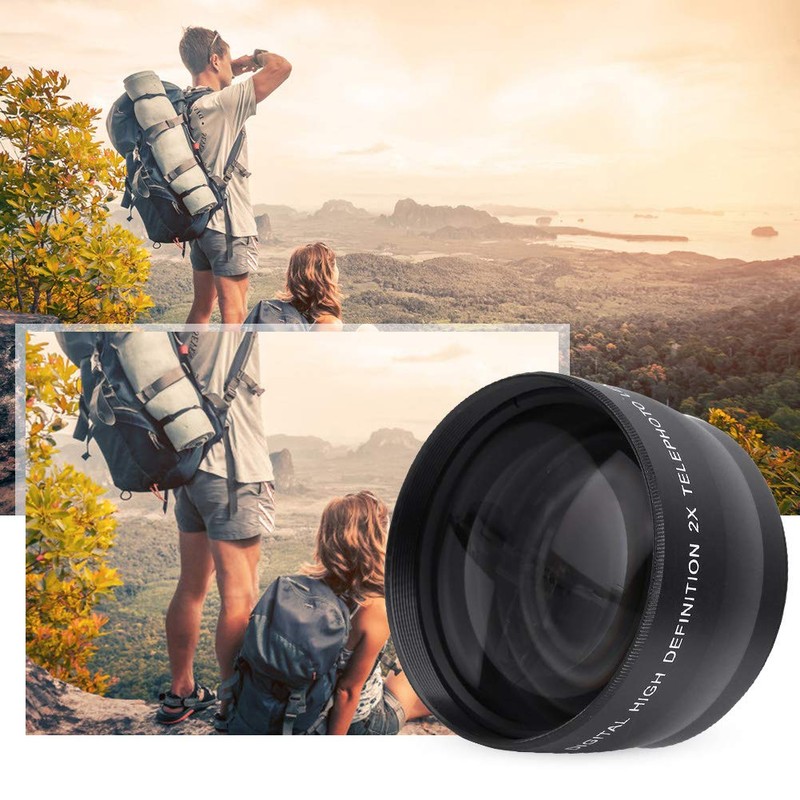 Telephoto Lens 58mm 2x Magnification Universal Telephoto Converter Telephoto Lens