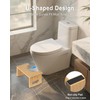 Foldable Toilet Stool, 7 Inches Bamboo Toilet Stool Squat for
