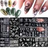 Nail Stamp Set, 5 Pieces Nail Stamp Plate Flowers, Nail
