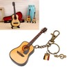 Mini Guitar Model Keychain Function Smoothing Wood Rich Details Miniature