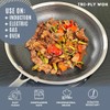 Lexi Home Tri-ply 5 Qt. Stainless Steel Nonstick Wok with