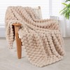 Whale Flotilla Cuddly Blanket, Fluffy Blanket with 3D Jacquard Pattern,