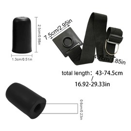 DDKY Cello Stand Holder Cello Non-Slip Belt Cello Non-Slip Strap with 2 Pieces Cello End Pin Cello End Pin Rubber Cap Cello Stopper
