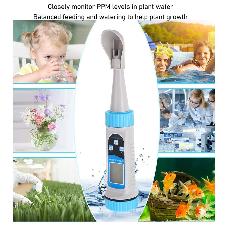 Water Quality Tester Bluetooth 5 in 1 EC TDS SALT