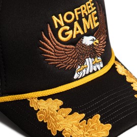 FIELD GRADE No Free Game Scrambled Eggs Black Trucker Hat