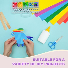 DMiotech 500 Sheets 5x5 cm Origami Paper, Light Blue Square Origami Paper Easy Fold Double Sided Paper for DIY Arts and Crafts