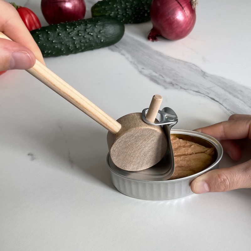 Varena Wooden Manual Can Opener Ring Opener Kitchen Tools Easy
