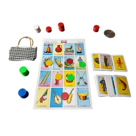 El Gallo Loteria Mexicana Loteria Grande 10 Tablas o Cartas, 80 Fichas Incluidas para Marcar Las Imagenes Que ya Salieron - Cancionero - 54 Barajas Loteria Mexicana Autentica (36 X 24 Cms)