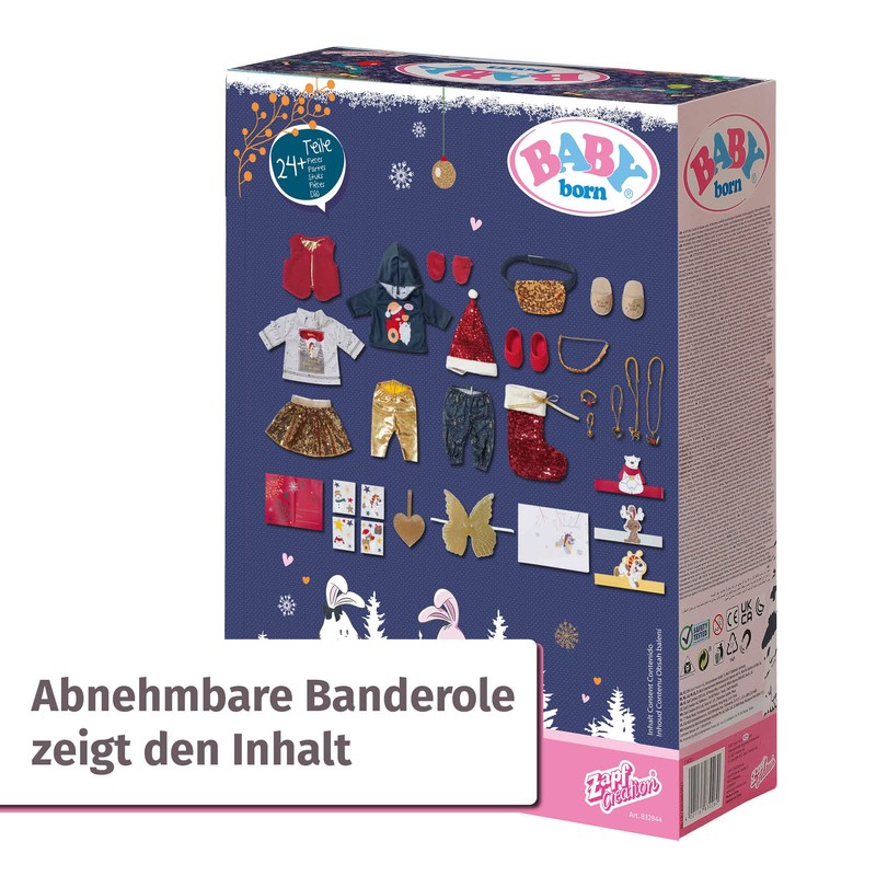 BABY born Zapf Creation Advent Calendar with 24 Surprises, Includes