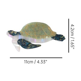 Funny Sea Turtle Hair Clips,Cellulose Acetate Hair Clips,Big Claw Clips for Girl,Hair Accessories,Green