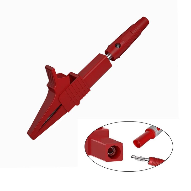 TopHomer 5 Colors Optional Alligator Clips Crocodile Clamps with Insulating